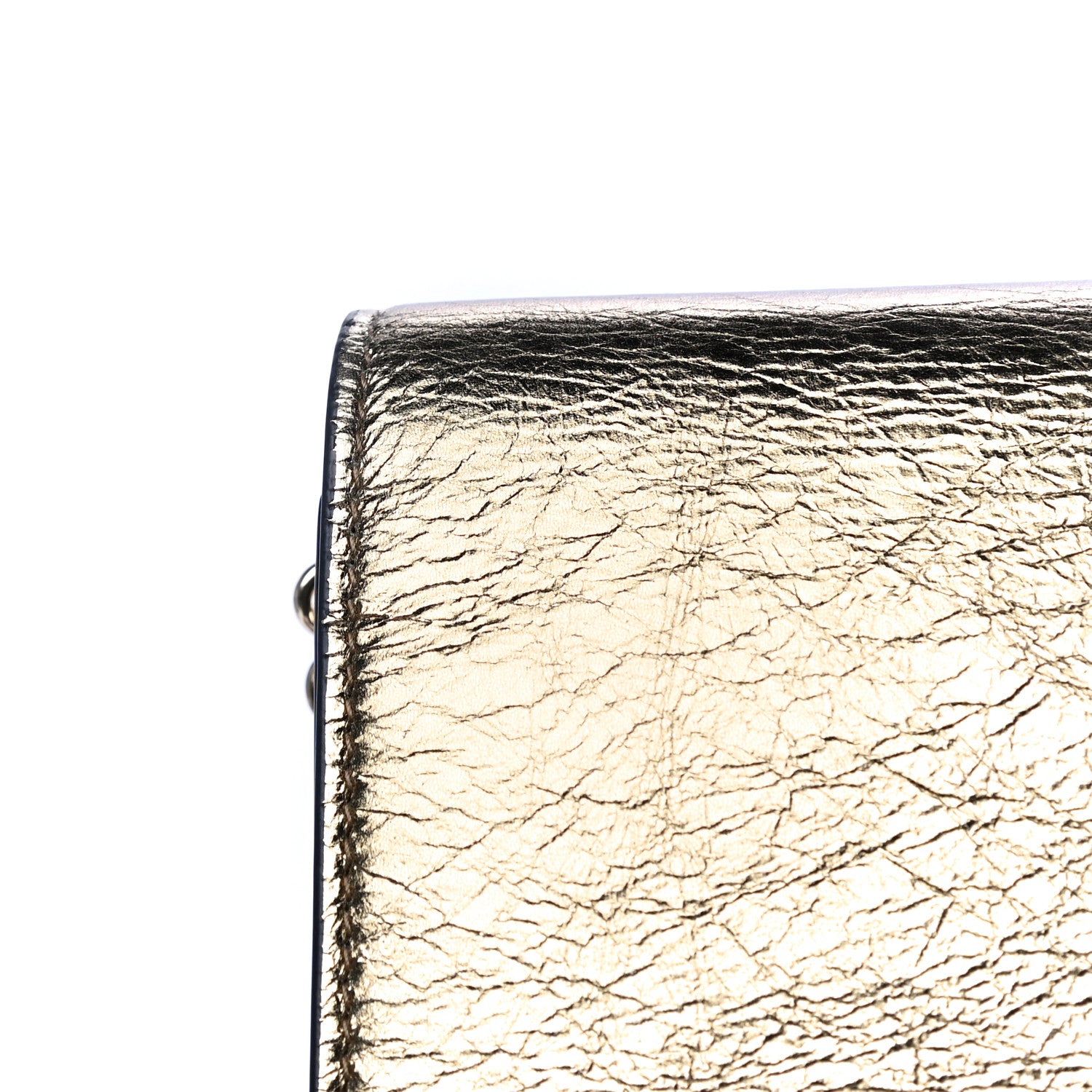 Saint Laurent Metallic Calfskin Monogram Belle de Jour Chain Clutch Gold 18 of 20