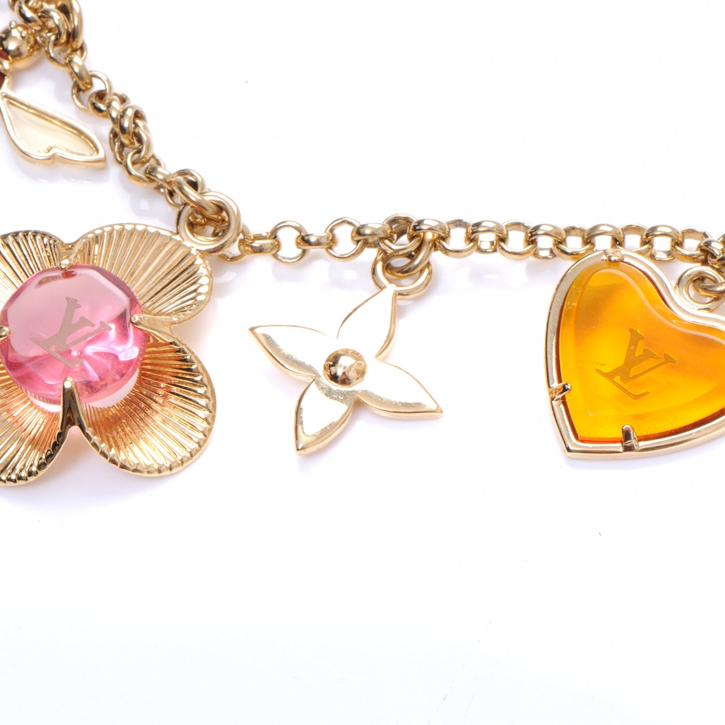 Bee Flower Chain Key Charm