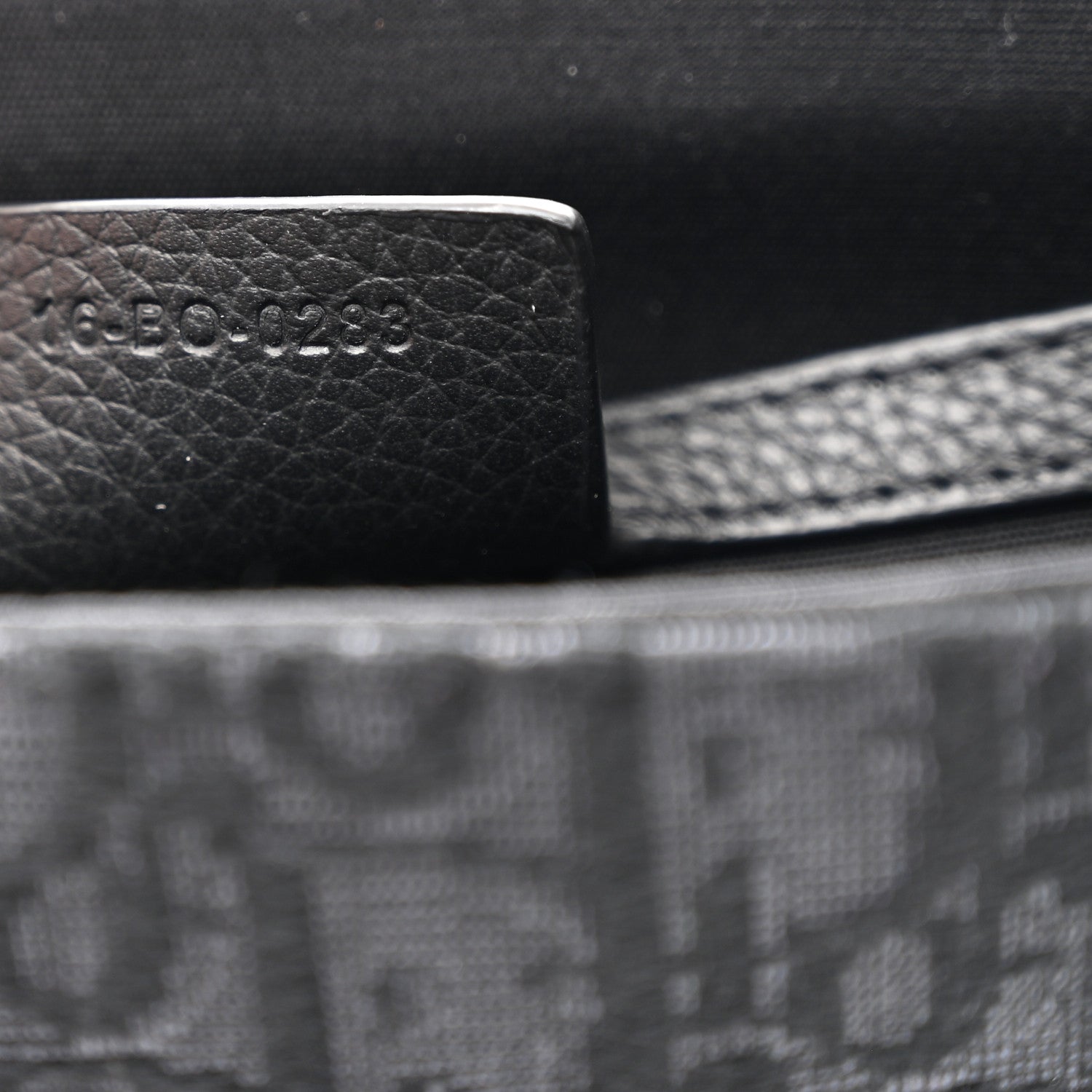 Christian Dior Oblique Jacquard Grained Calfskin Mini Saddle Messenger Bag With Flap Black 7 of 11