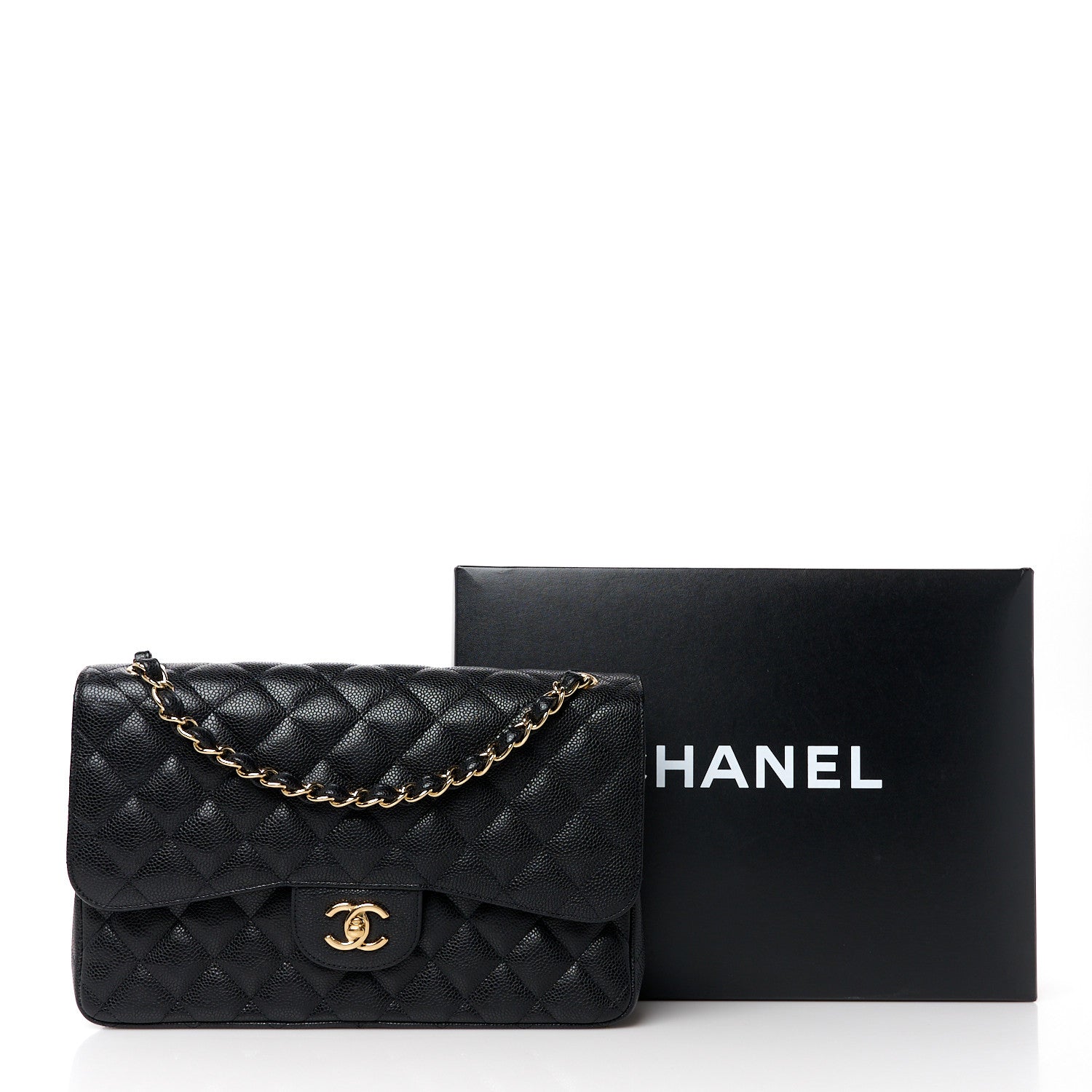 Chanel Caviar Quilted Jumbo Double Flap Black 12 of 12
