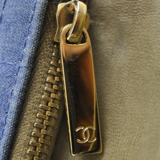 Denim Chocolate Bar Quilted Flap