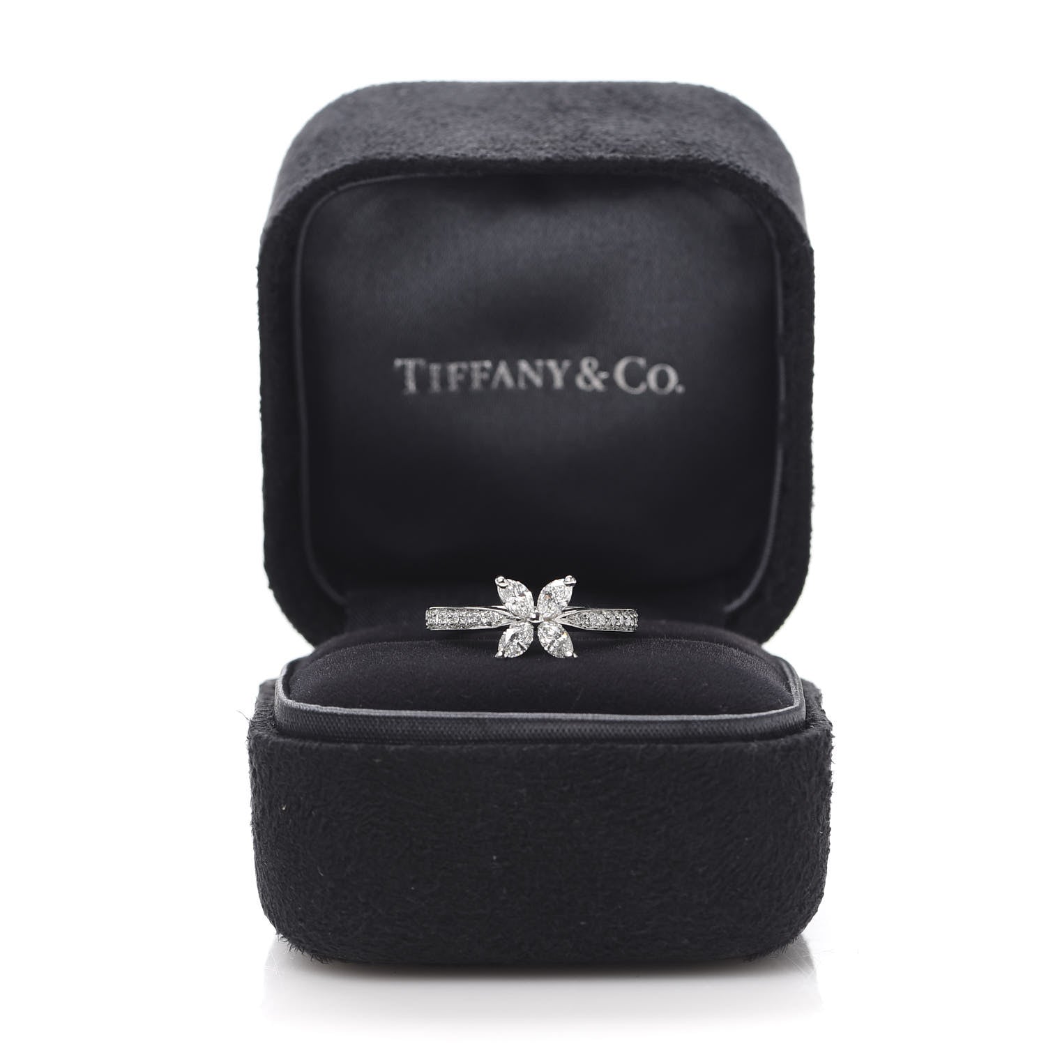 Tiffany Platinum Diamond .44ctw Victoria Ring 47 4 7 of 7