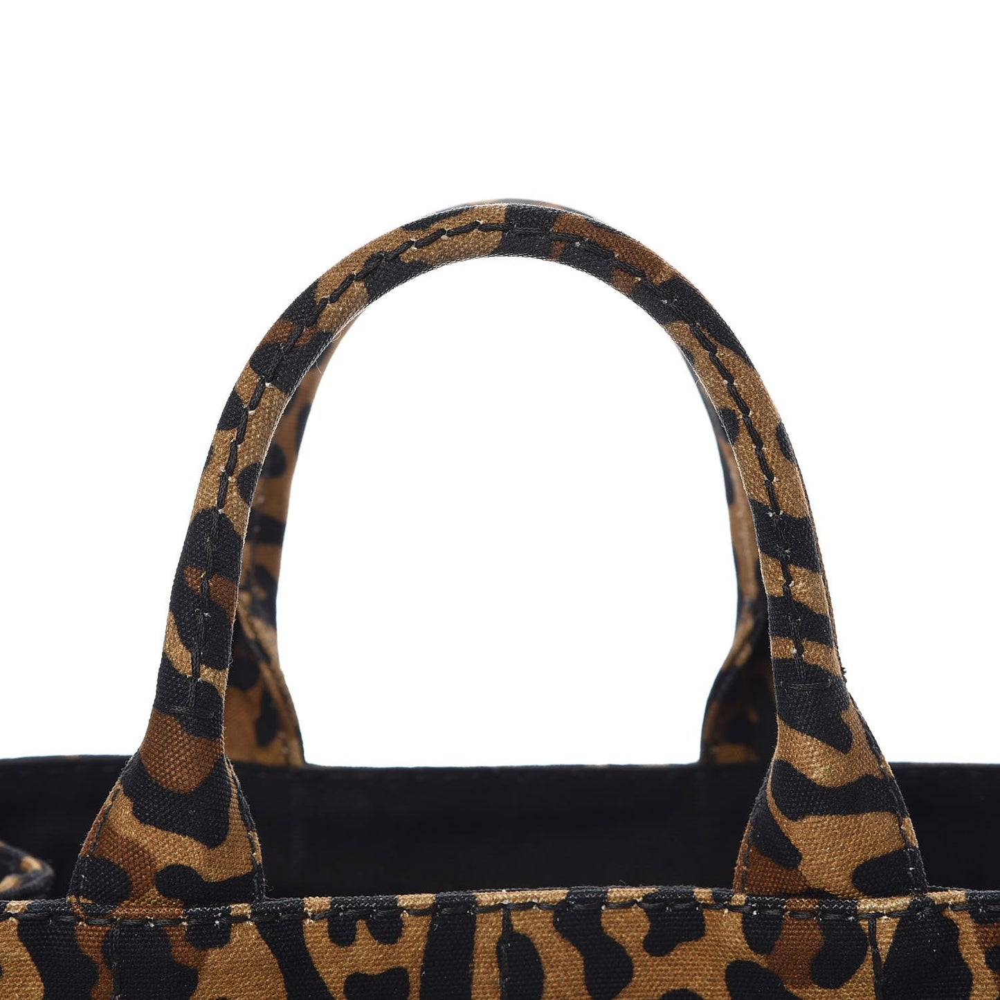 Canvas Leopard Print Small Tote Miele