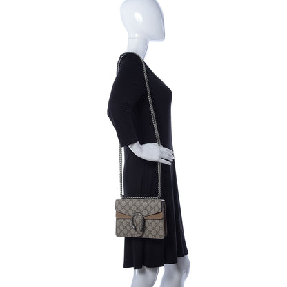 Gucci GG Supreme Monogram Mini Dionysus Shoulder Bag Taupe 2 of 15