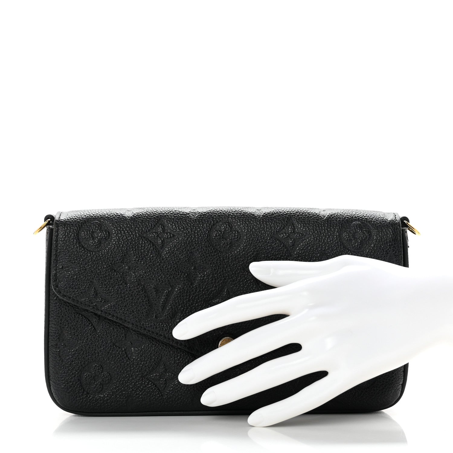 Louis Vuitton Empreinte Pochette Felicie Chain Wallet Black 2 of 6