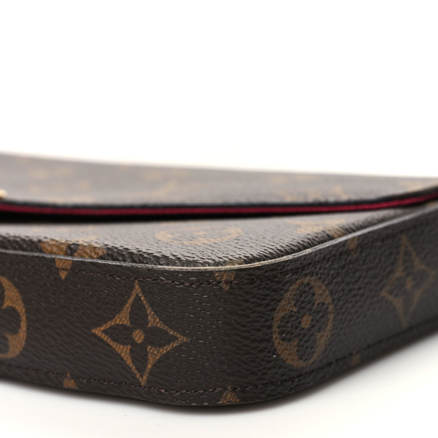 Monogram Pochette Felicie Chain Wallet Fuchsia