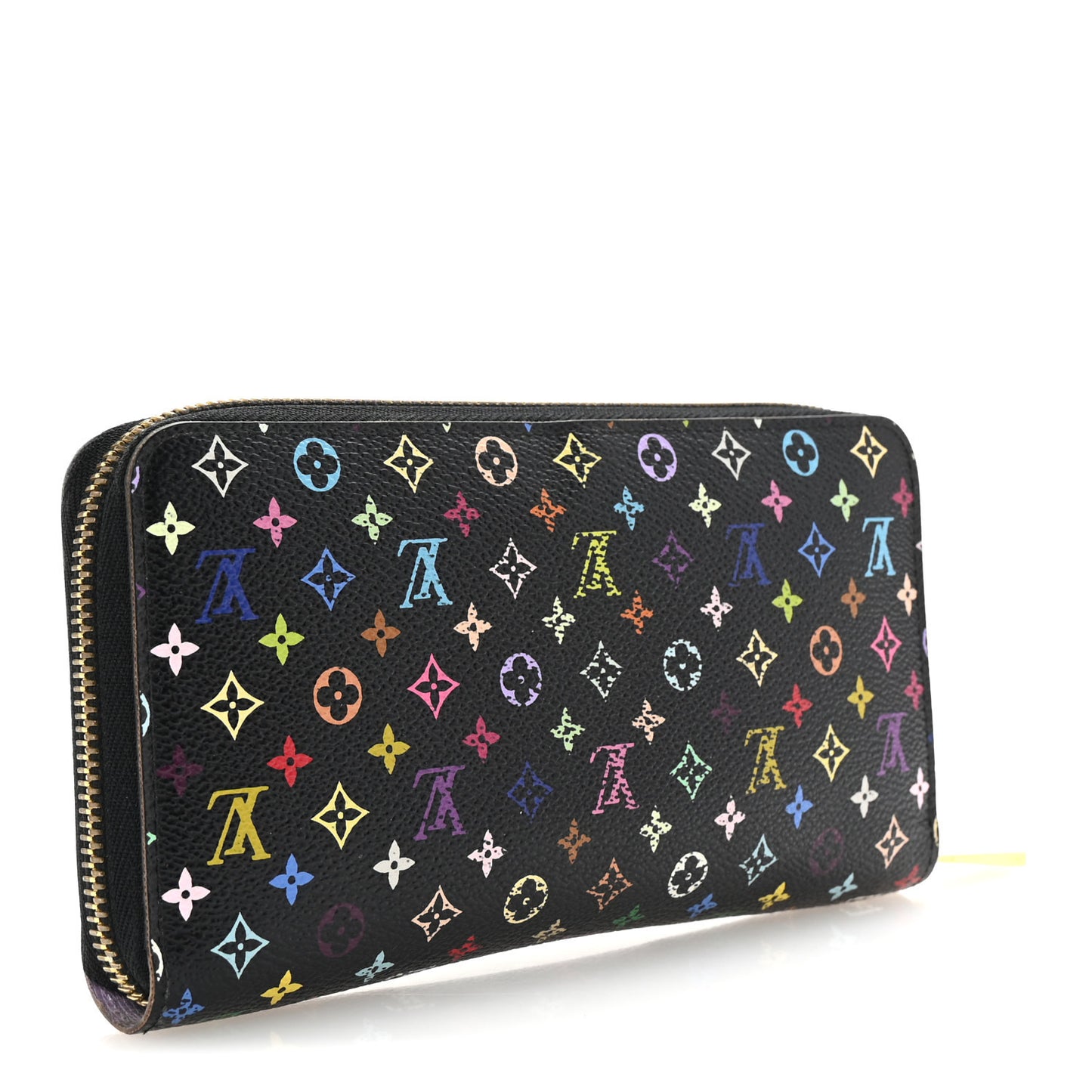 Monogram Multicolor Zippy Wallet Black Violet