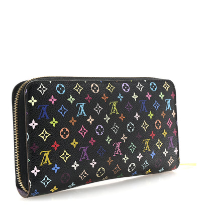 Louis Vuitton Monogram Multicolor Zippy Wallet Black Violet 3 of 7