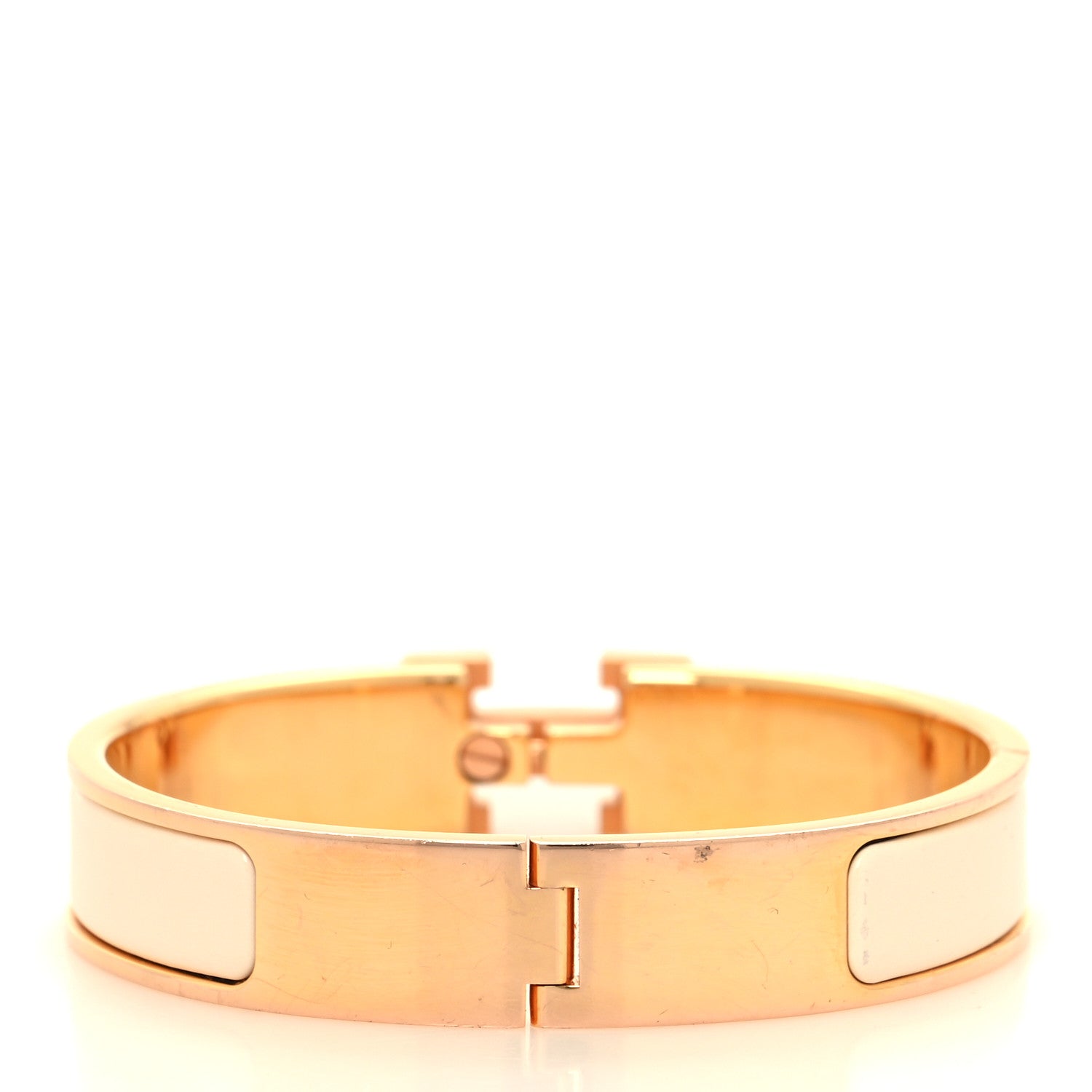 Hermes Enamel Narrow Clic Clac H Bracelet PM White 3 of 6