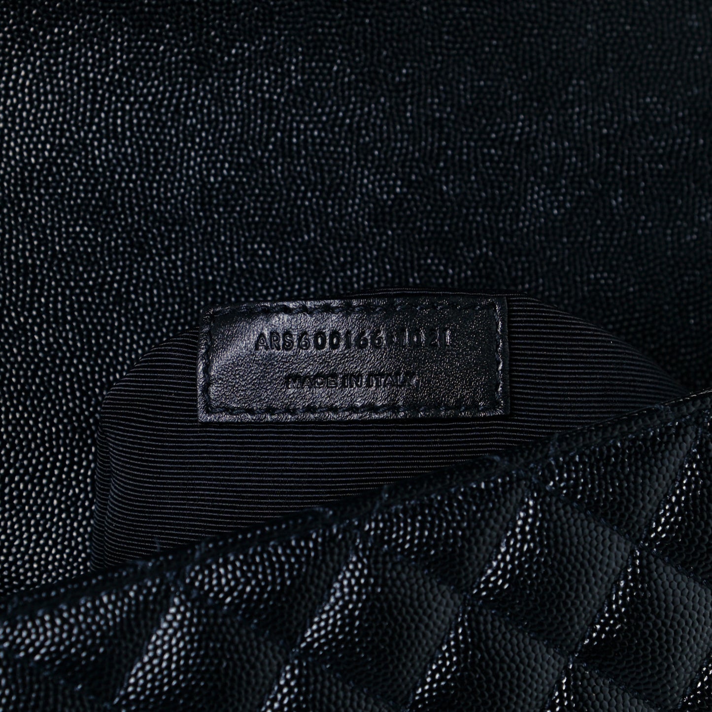 Grain De Poudre Textured Mixed Matelasse Large Triquilt Monogram Satchel Black