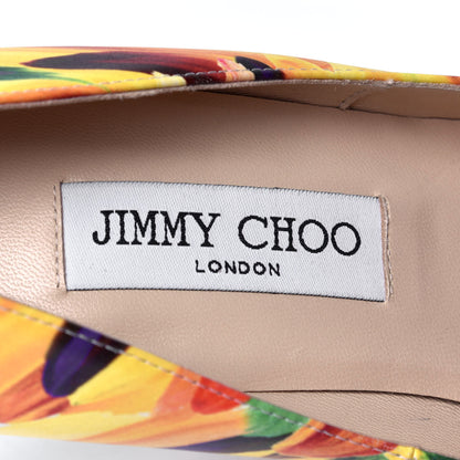 Jimmy Choo Calfskin Feather Printed Anouk Pumps 37.5 Multicolor 5 of 6