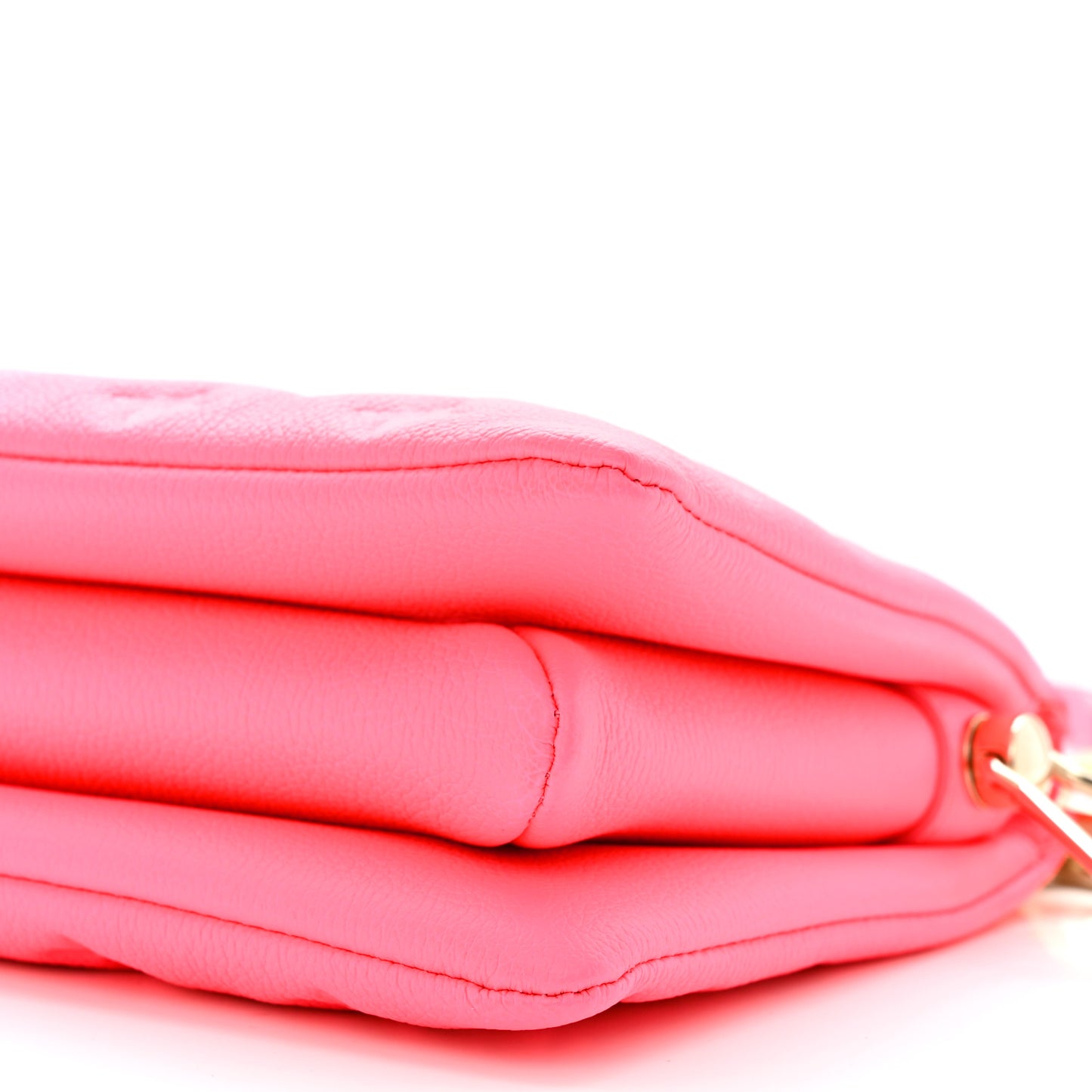 Calfskin Embossed Monogram Coussin BB Rose Fluo