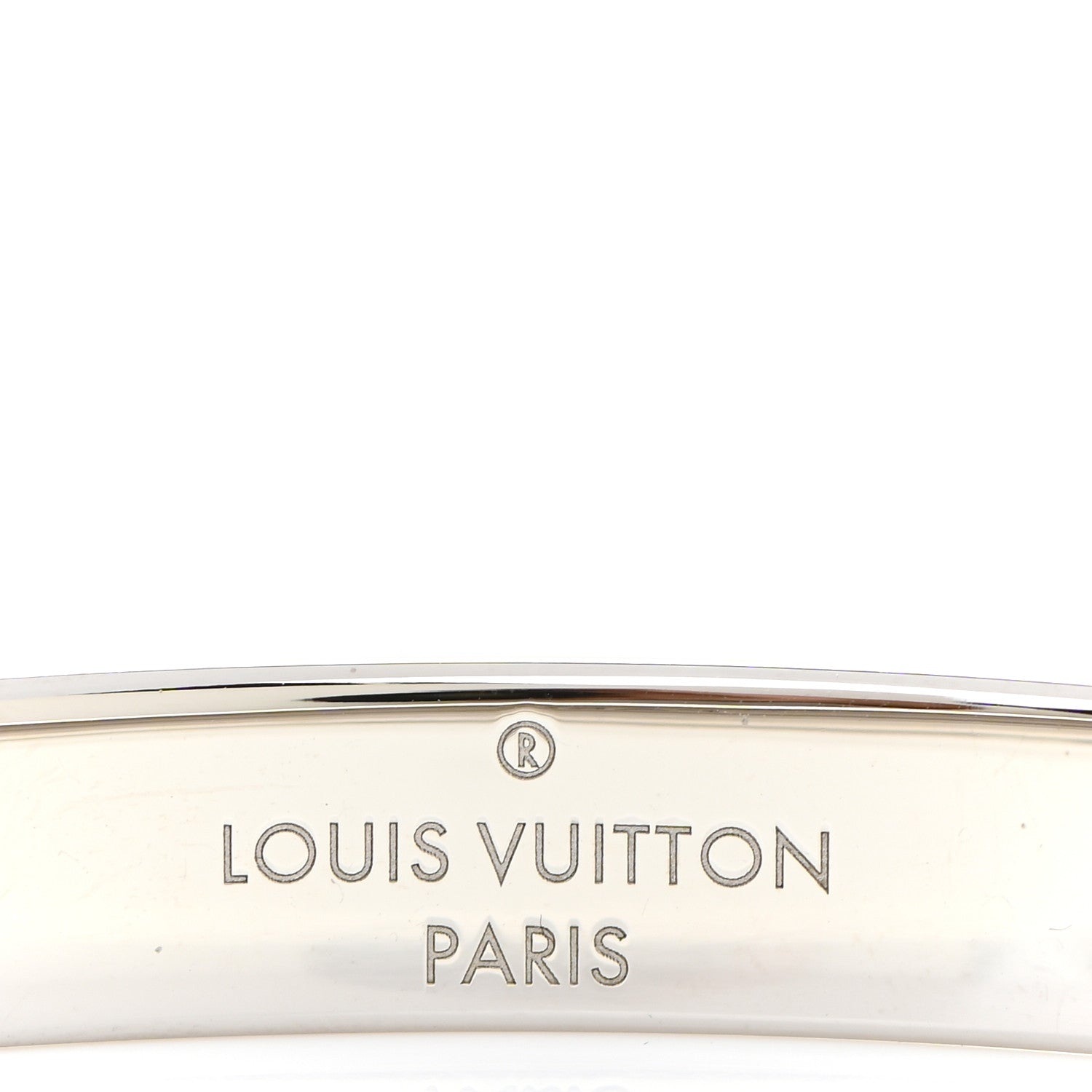 Louis Vuitton Brass Palladium Plated Nanogram Cuff M Silver 4 of 7