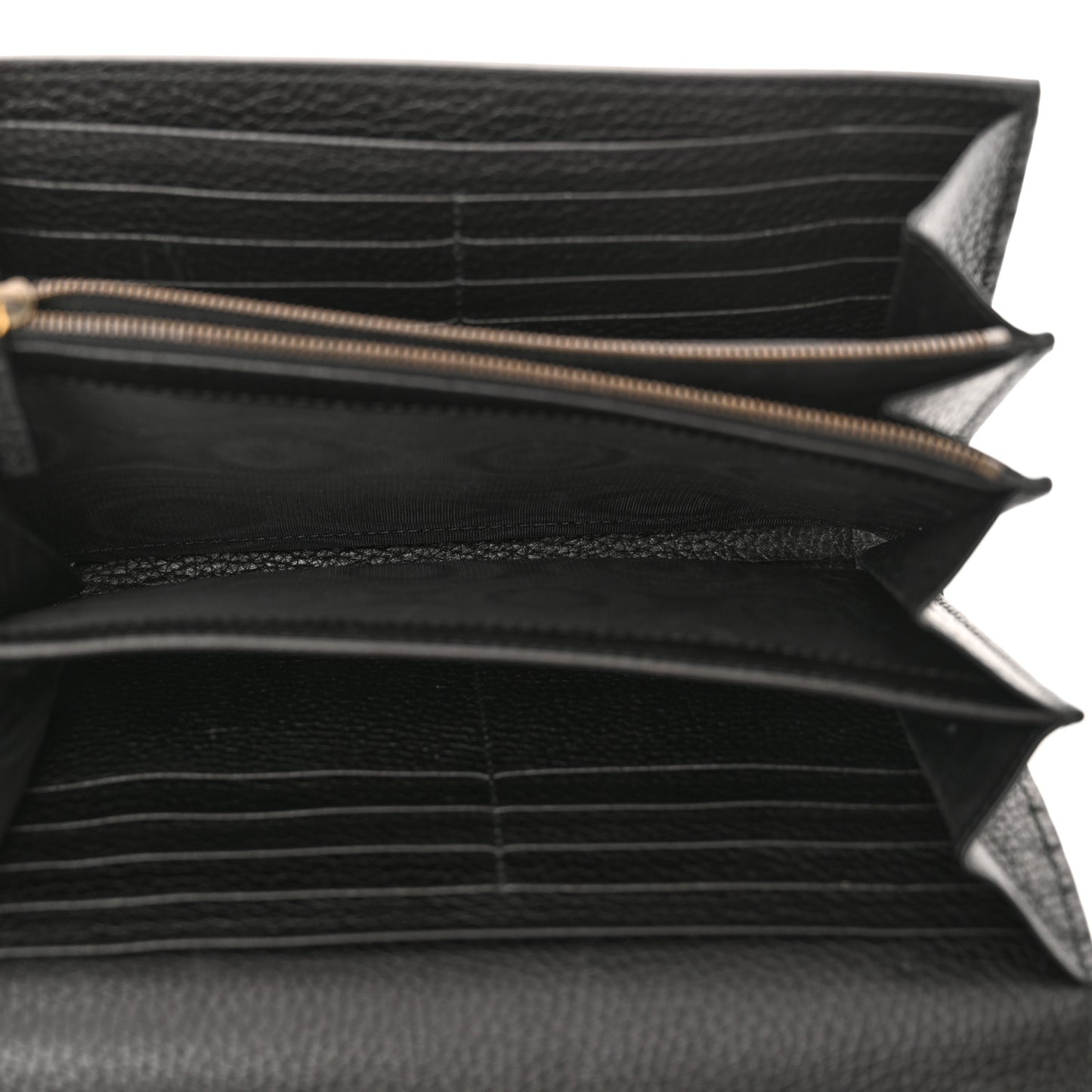 Calfskin GG Marmont Chain Wallet Black