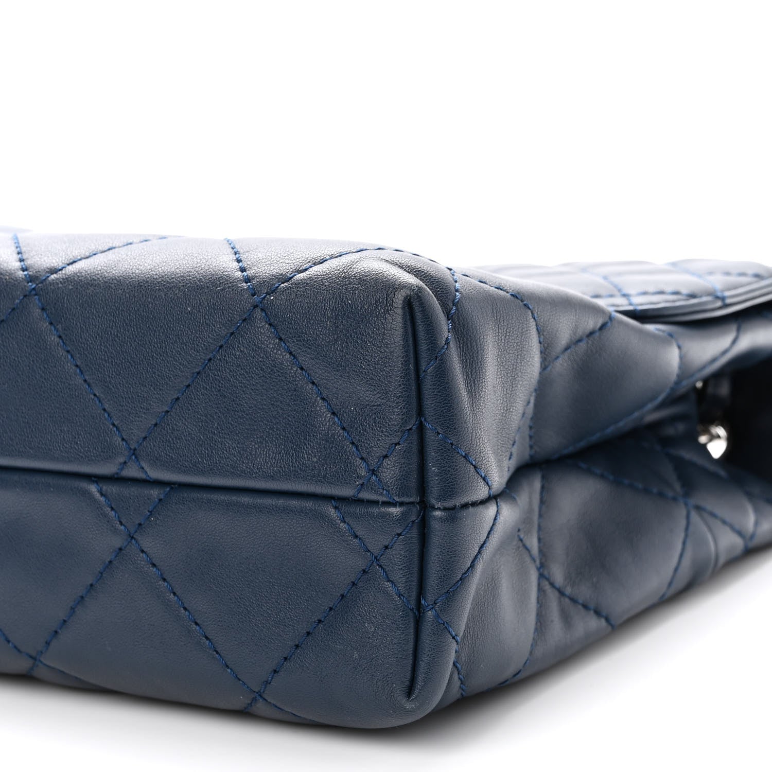 Chanel Calfskin Quilted In the Business Flap Dark Navy Blue 10 of 10