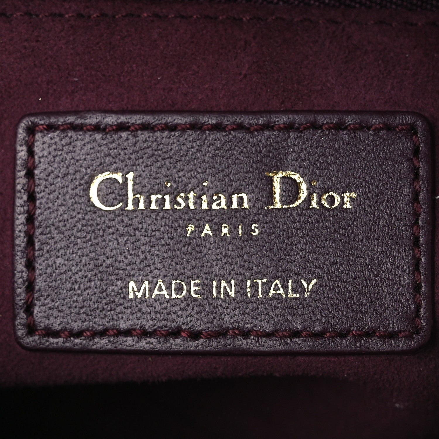 Christian Dior Lambskin Cannage Small Lady Dior Burgundy 6 of 16