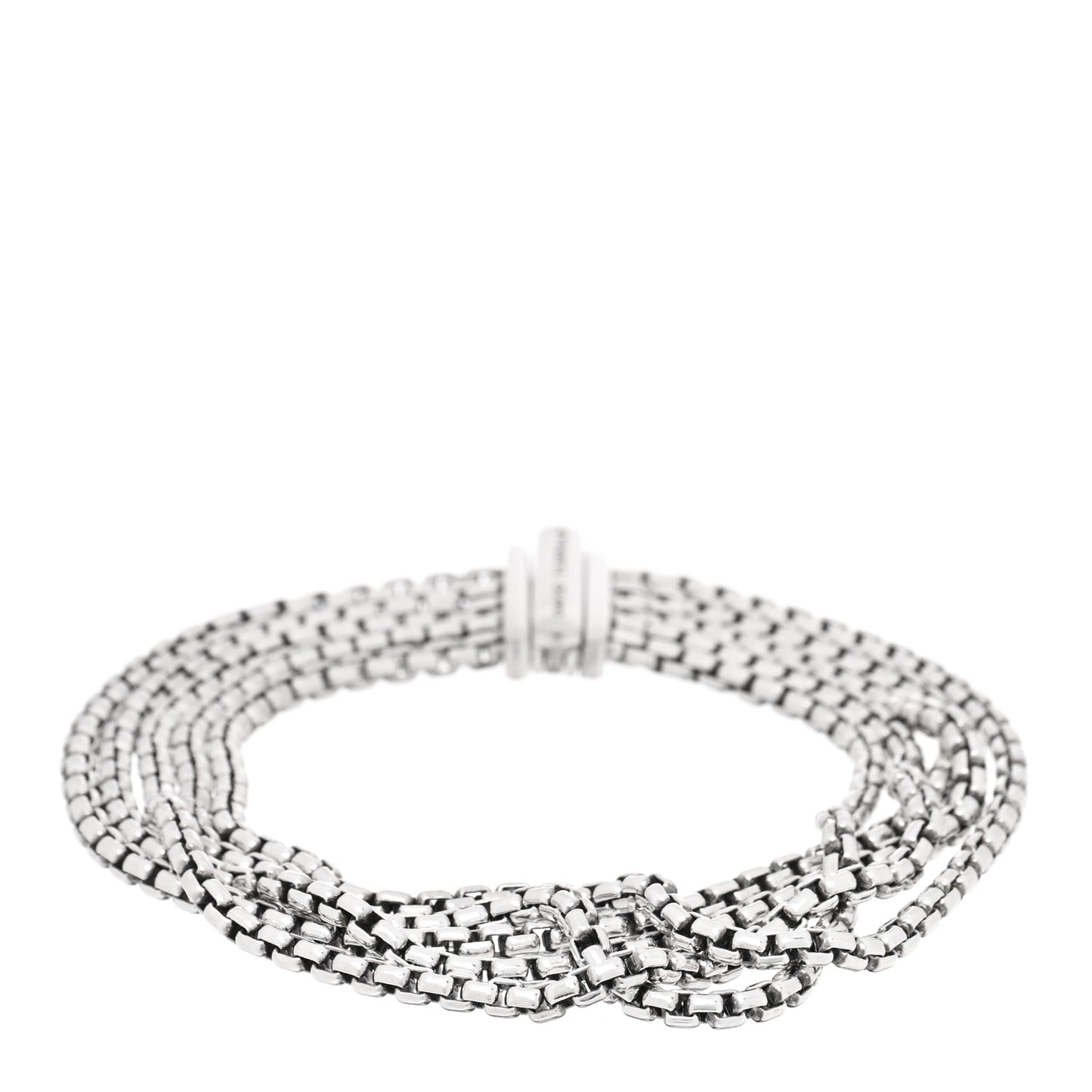 Sterling Silver Five-Row Box Chain Bracelet