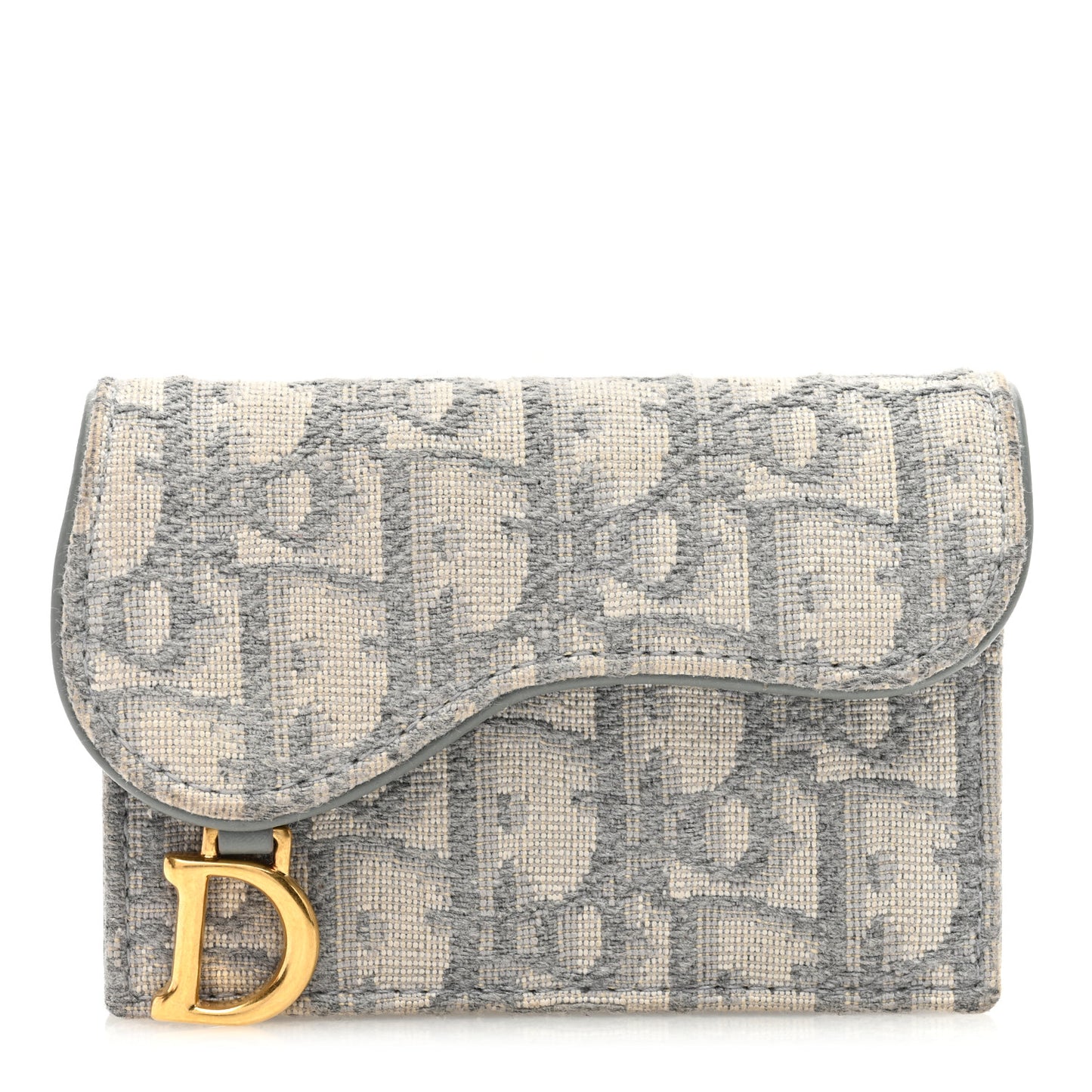 Oblique Saddle Card Holder Gray