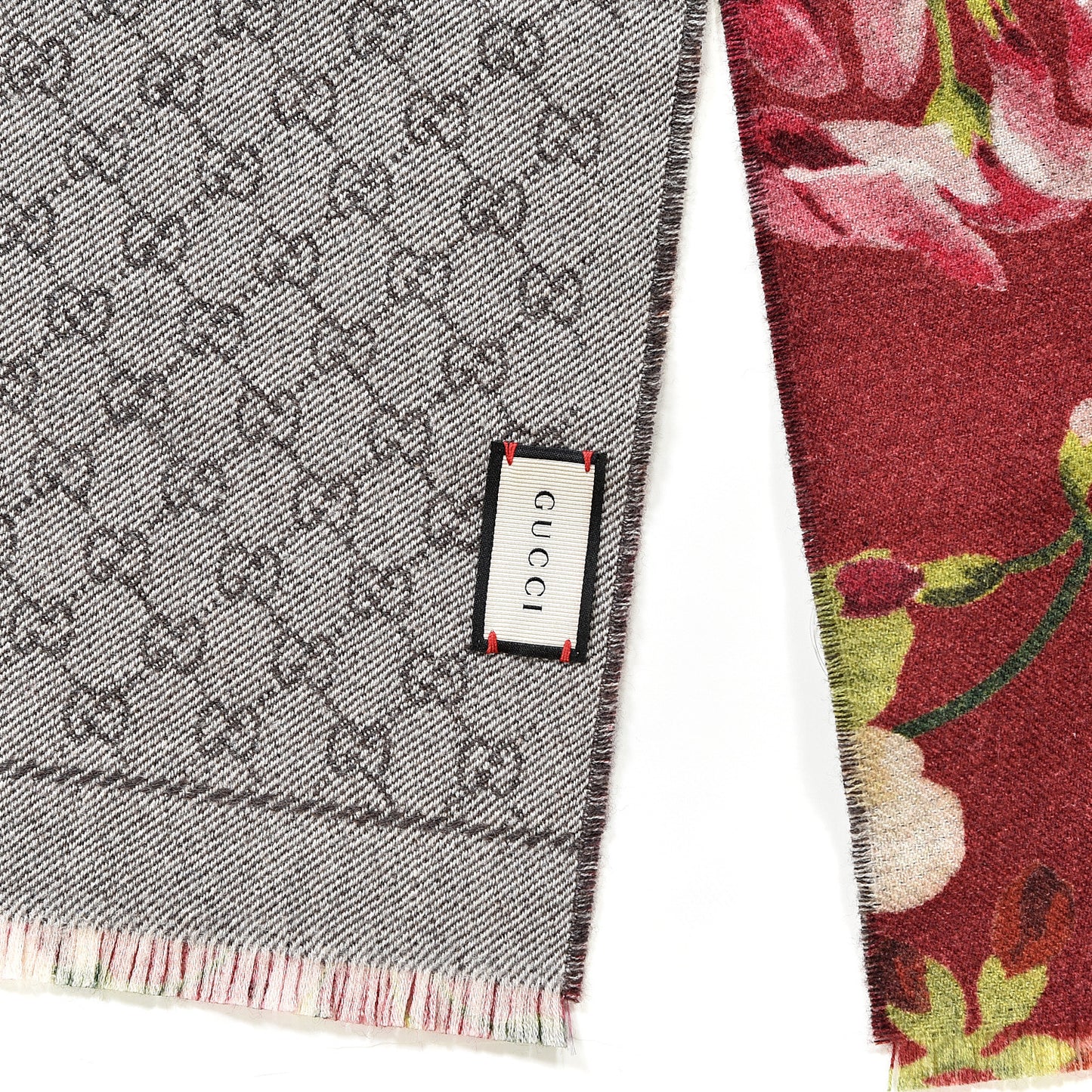 Wool GG Monogram Miniorophin Scarf Lacquer Pink