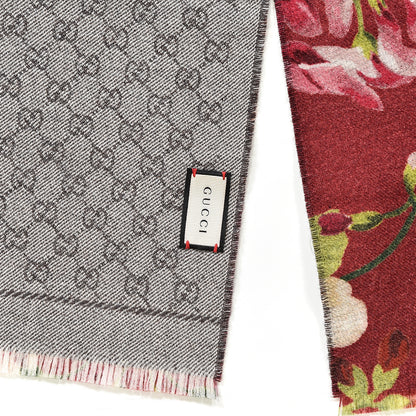 Gucci Wool GG Monogram Miniorophin Scarf Lacquer Pink 3 of 3
