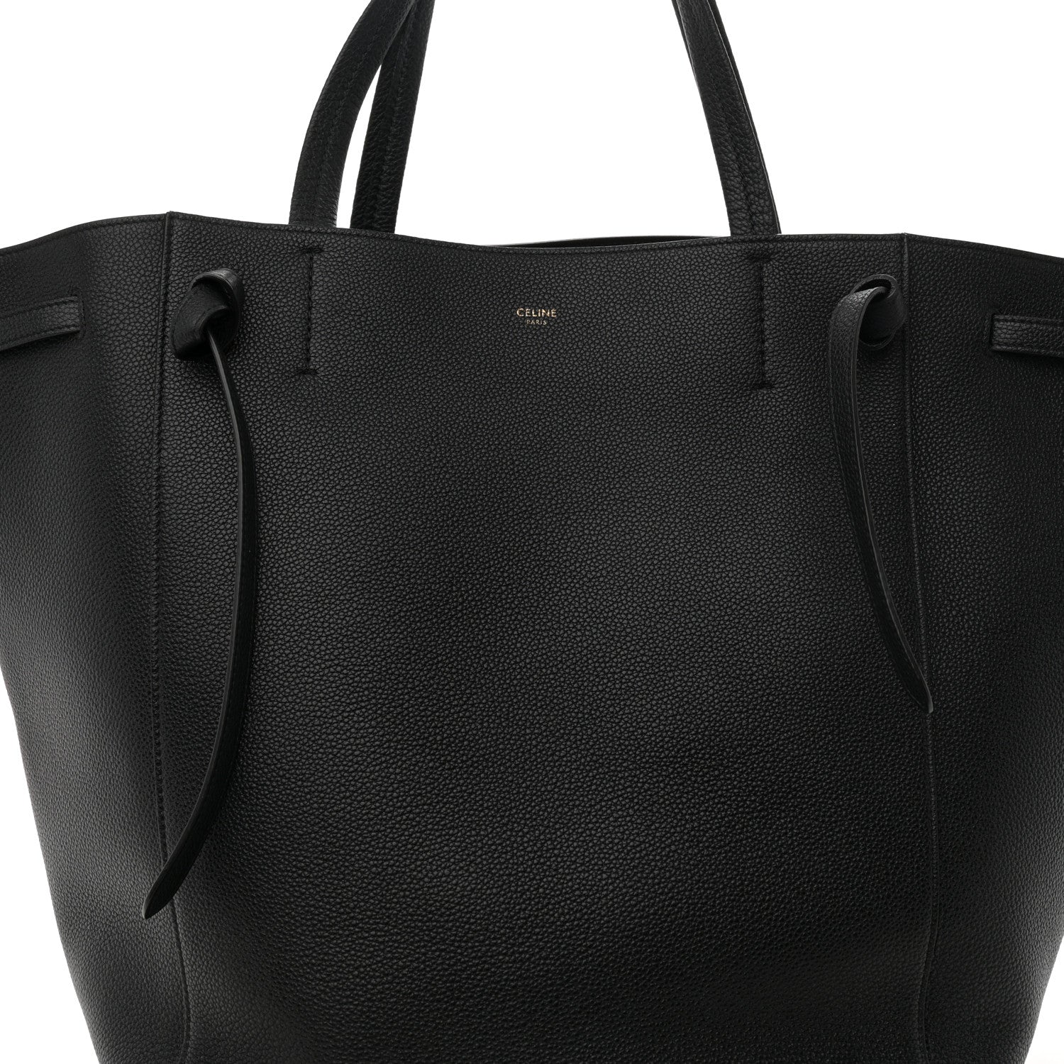 Celine Soft Grained Calfskin Medium Belt Cabas Phantom Black 7 of 11