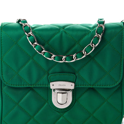 Prada Nylon Tessuto Impuntu Quilted Flap Oleandro 10 of 10