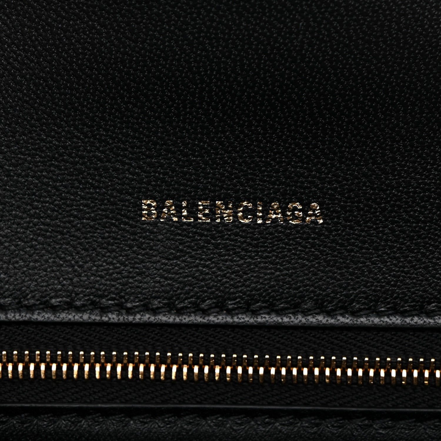 Balenciaga Shiny Calfskin Crocodile Embossed Small Hourglass Top Handle Bag  Black 6 of 12