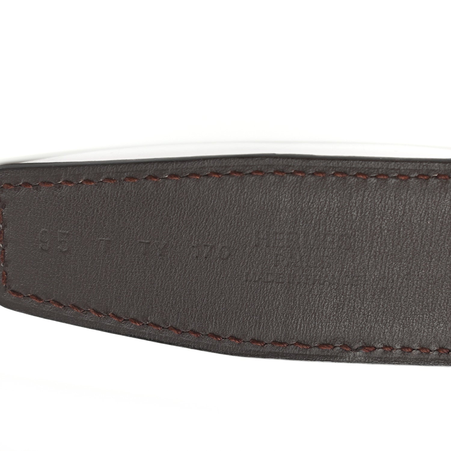 Hermes Box Barenia 32mm H d'Ancre Belt 95 38 Chocolate Fauve 3 of 6