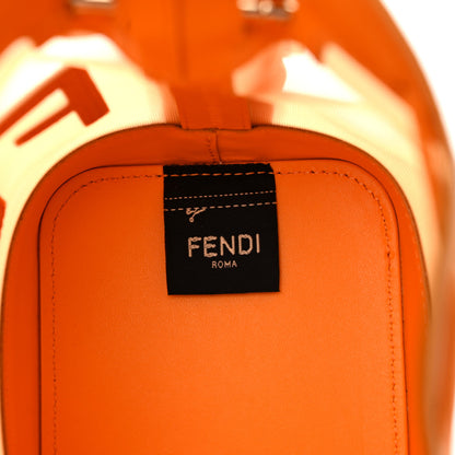 Fendi Mesh Vitello King F is Fendi Logo Embroidered Mini Mon Tresor Bucket Bag Aranciata Clementime 6 of 8