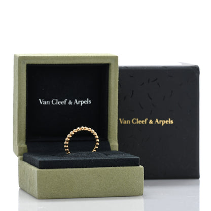 Van Cleef & Arpels 18K Yellow Gold Medium Perlee Ring 57 8 5 of 5