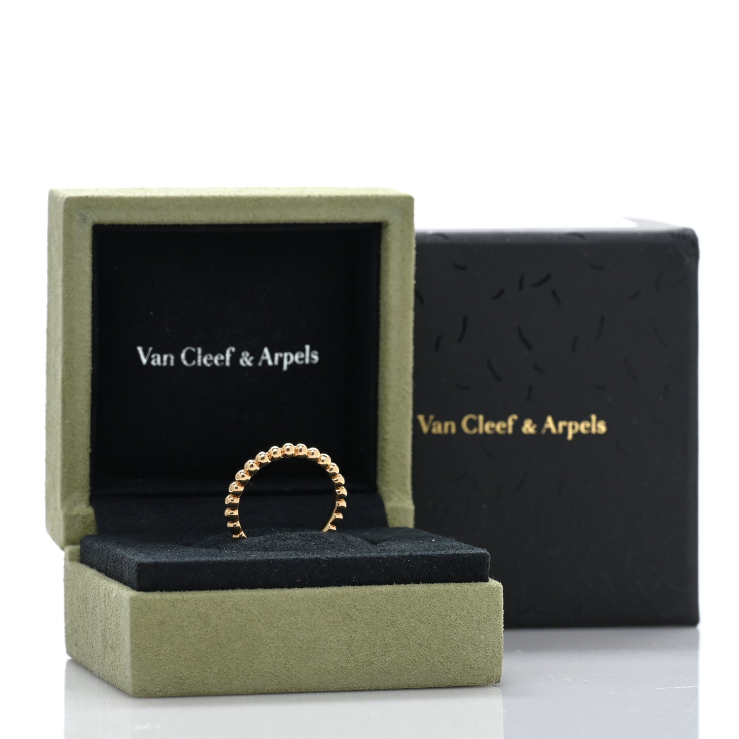 Van Cleef & Arpels 18K Yellow Gold Medium Perlee Ring 57 8 5 of 5