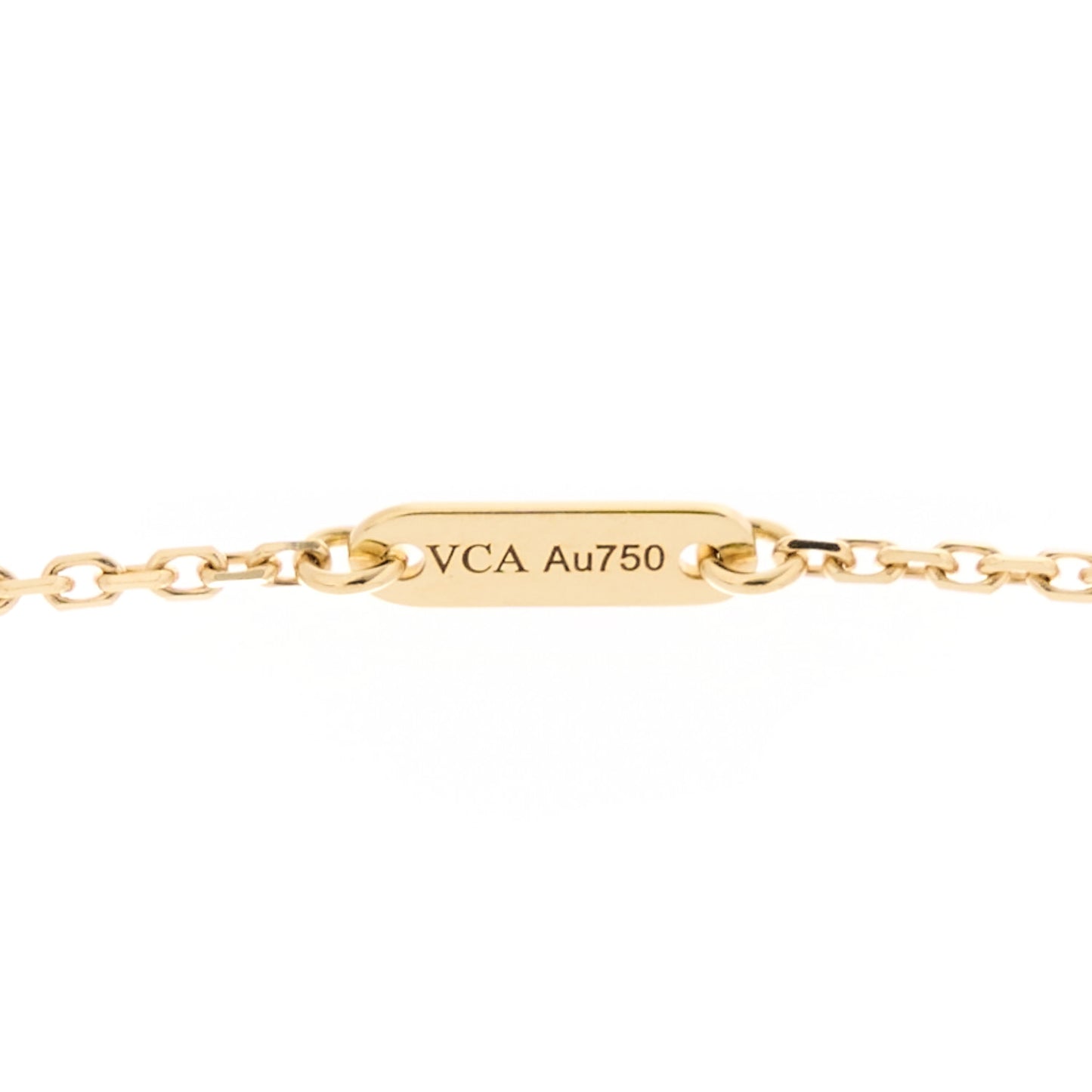 18K Yellow Gold Mother of Pearl Sweet Alhambra Pendant Necklace