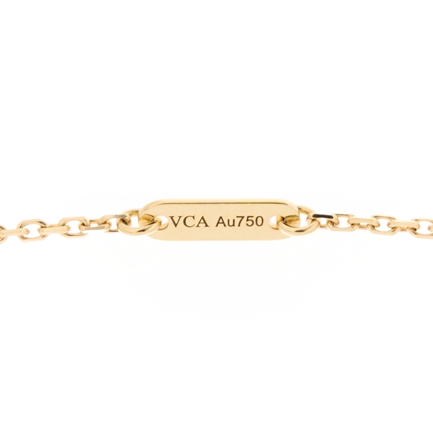 Van Cleef & Arpels 18K Yellow Gold Mother of Pearl Sweet Alhambra Pendant Necklace 5 of 7