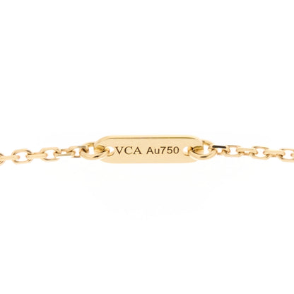 Van Cleef & Arpels 18K Yellow Gold Mother of Pearl Sweet Alhambra Pendant Necklace 5 of 7