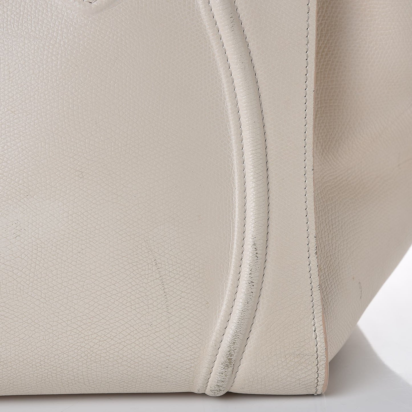 Grained Calfskin Medium Phantom Luggage Cream