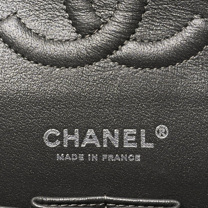 Chanel Metallic Caviar Quilted Medium Double Flap Dark Grey 6 of 10