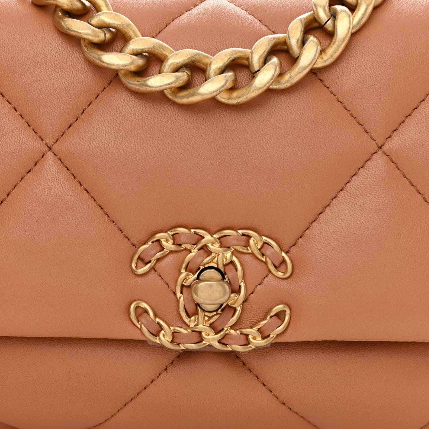 Chanel Lambskin Quilted Medium Chanel 19 Flap Brown 8 of 10