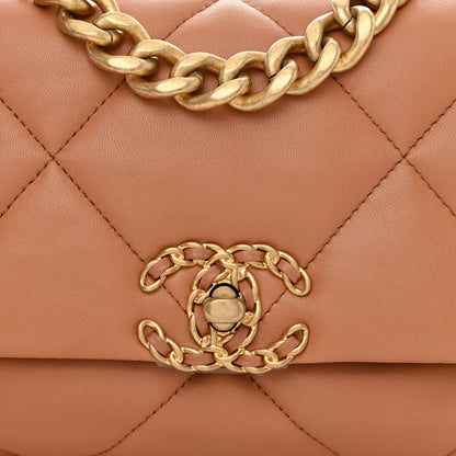 Chanel Lambskin Quilted Medium Chanel 19 Flap Brown 8 of 10
