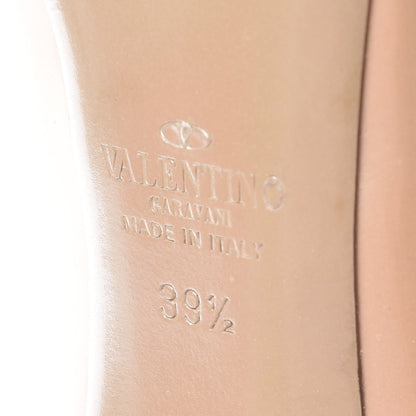 Valentino Garavani Patent Peep Toe Bow Pumps 39.5 Nude 7 of 14