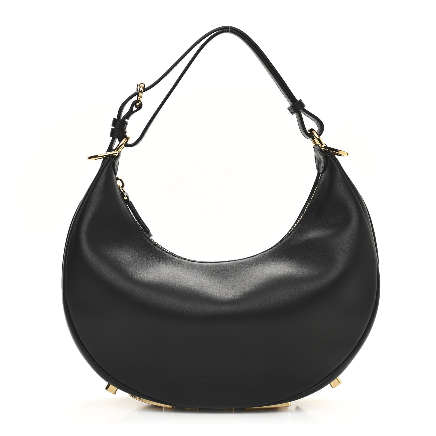 Fendi Vitello Grace Matte Small Fendigraphy Hobo Bag Black 2 of 9