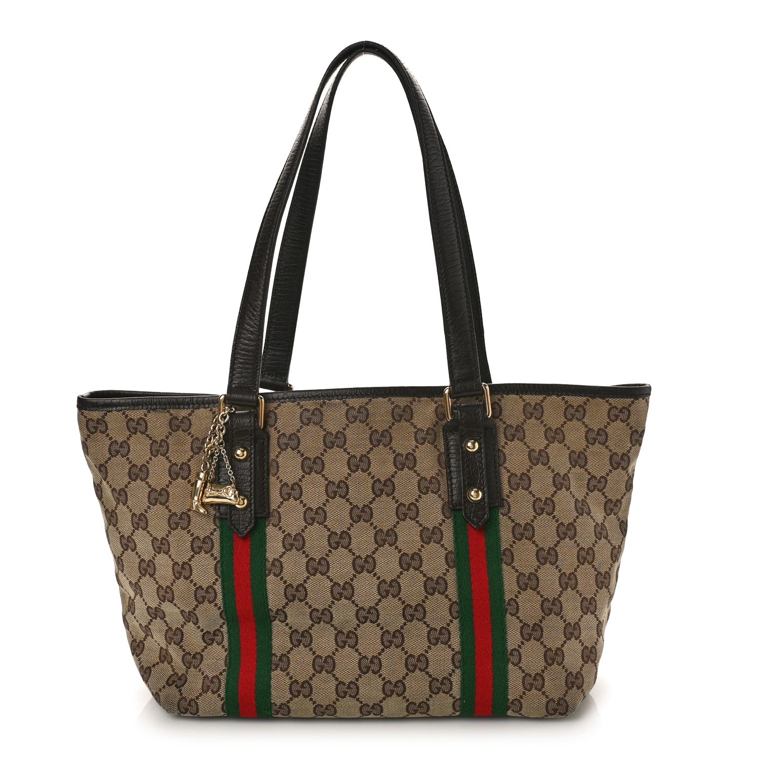 Gucci Monogram Medium Jolicoeur Tote Dark Brown 1 of 13