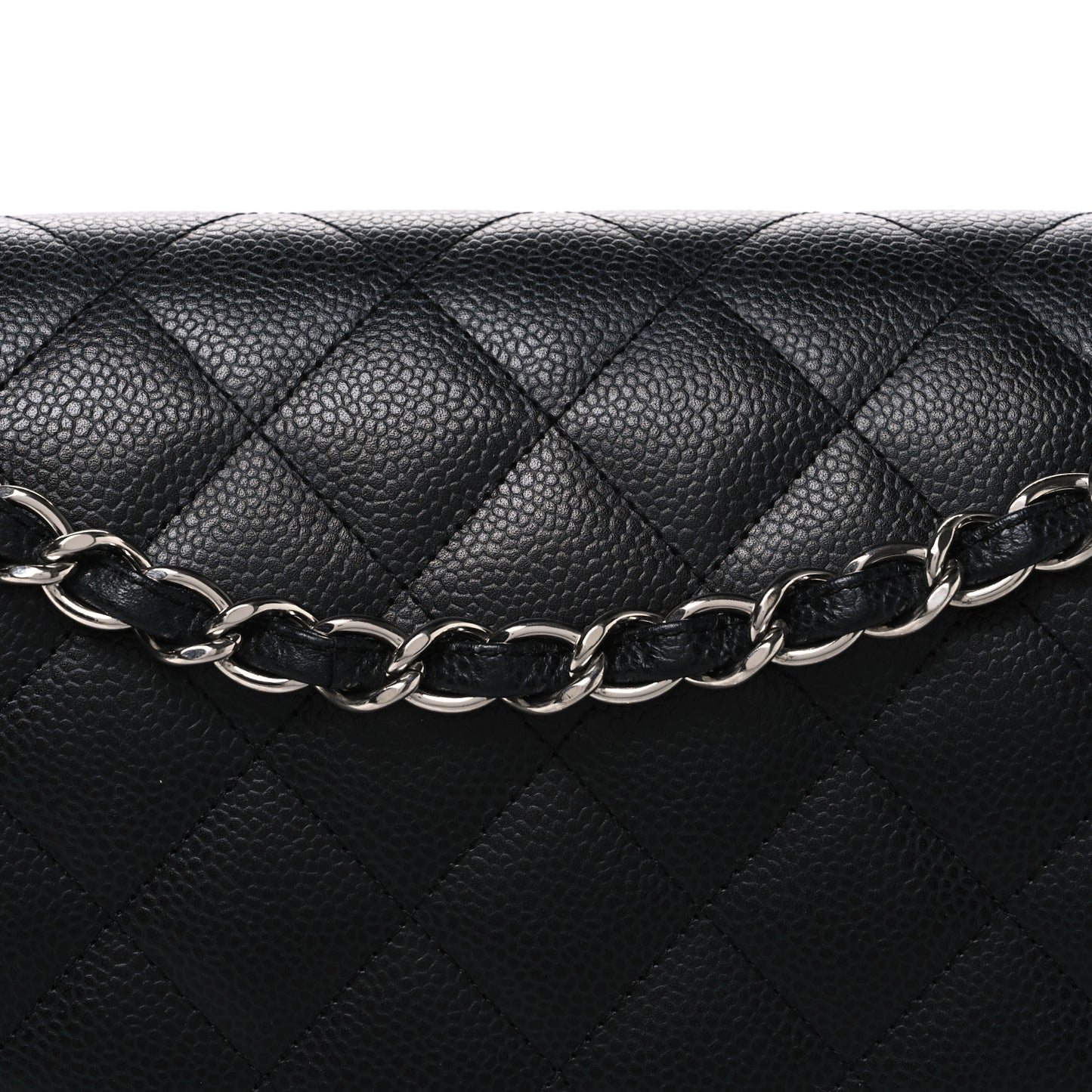 Caviar Quilted Maxi Double Flap Black