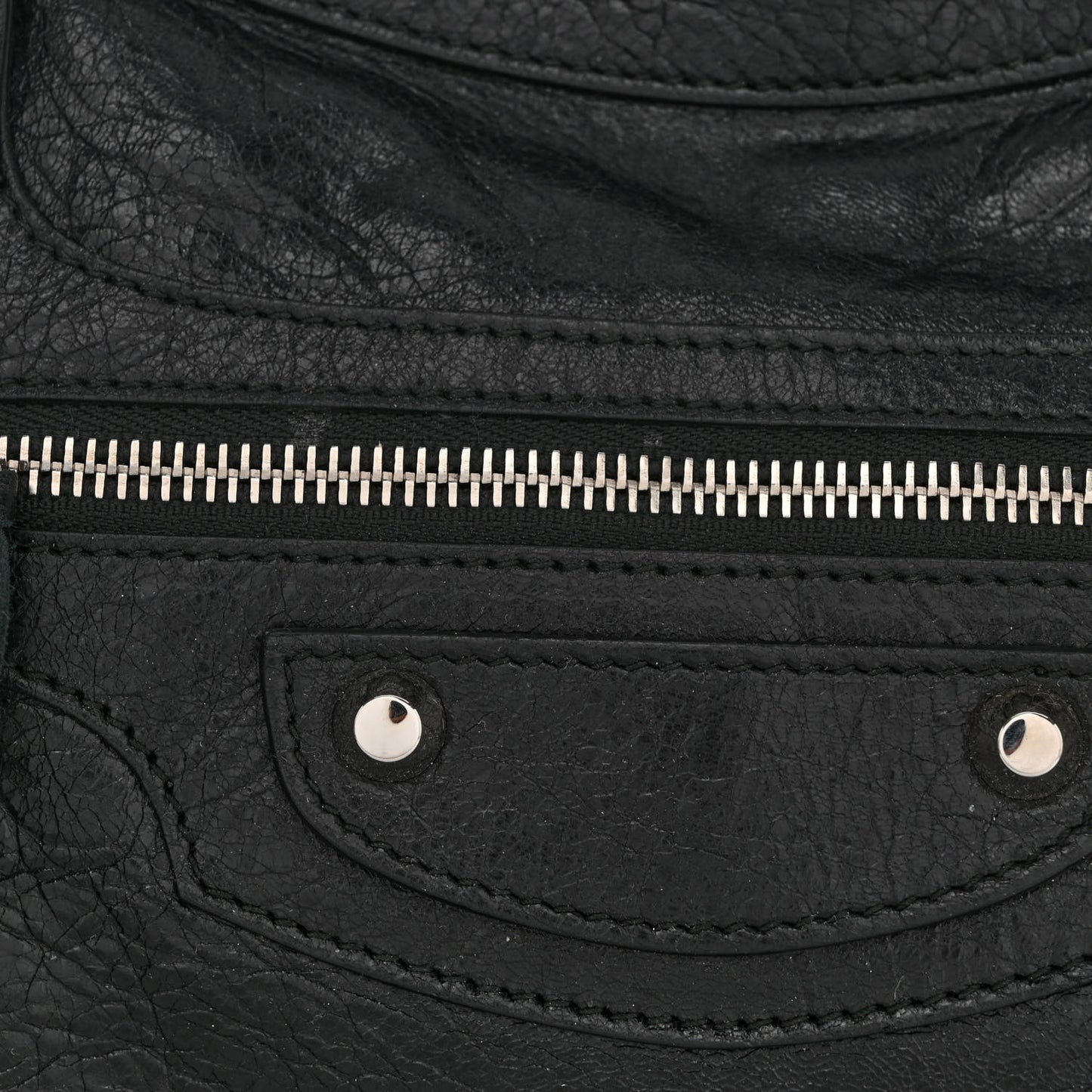 Agneau Classic Silver Hardware Velo Black