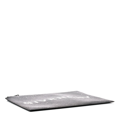 Givenchy Textured Coated Canvas Iconic Paint Splatter Prints Flat Medium Clutch Bag Black 4 of 9