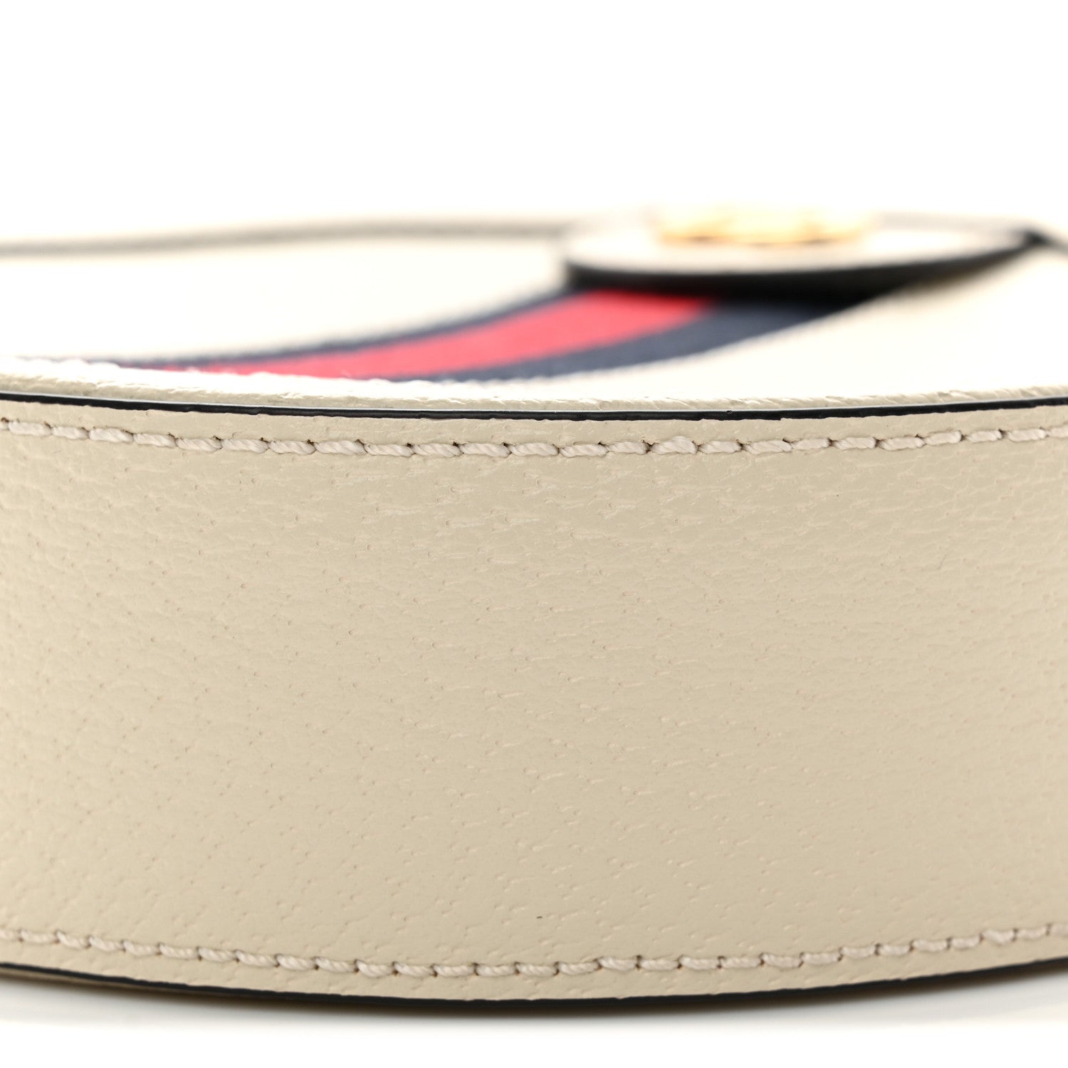 Gucci Textured Calfskin Web Mini Ophidia Round Shoulder Bag Mystic White 10 of 10