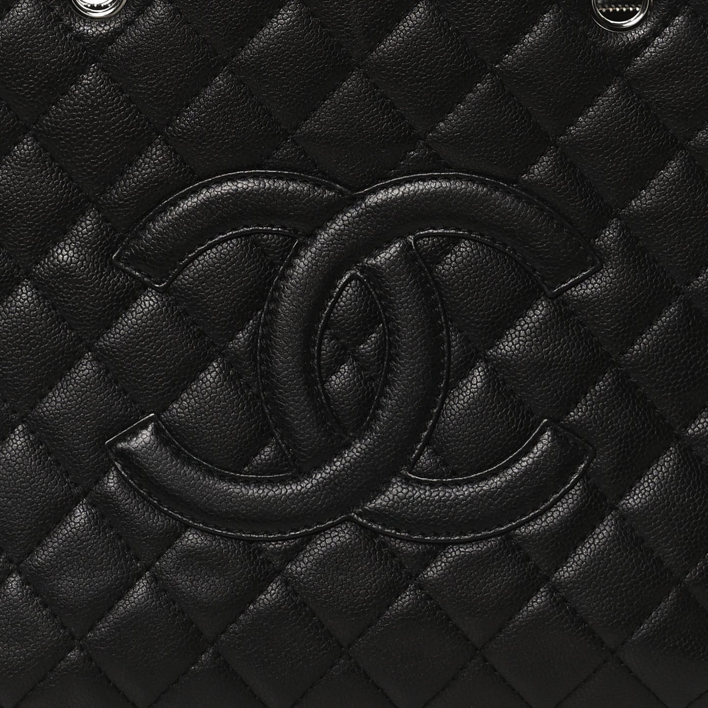 Caviar Quilted Grand Shopping Tote GST Black