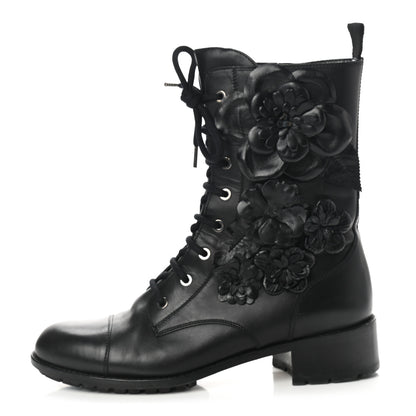 Valentino Garavani Calfskin Techno Couture Combat Boots 39 Black 1 of 10