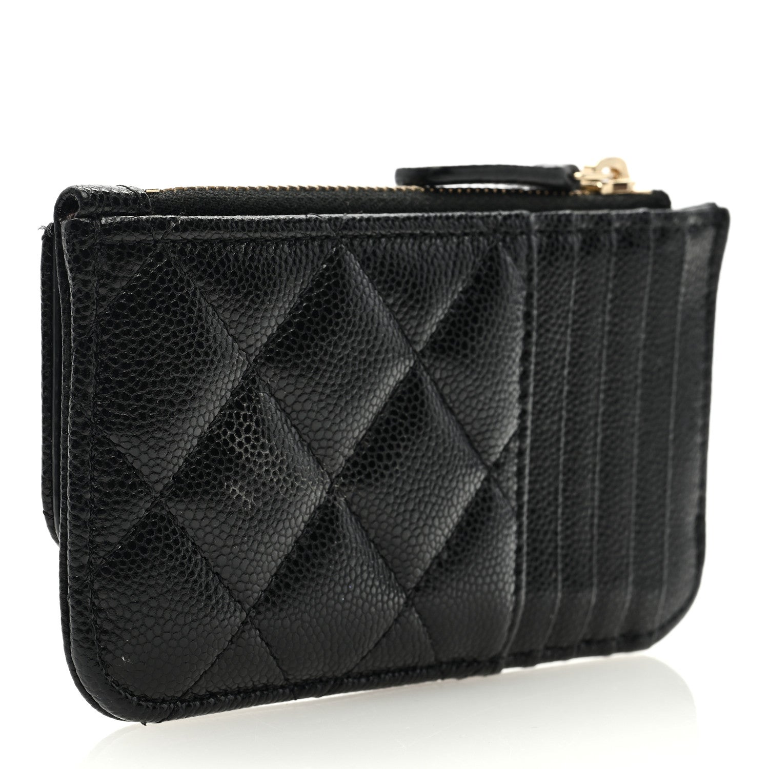 Chanel Caviar Quilted Flap Zip Card Holder Black 3 of 7