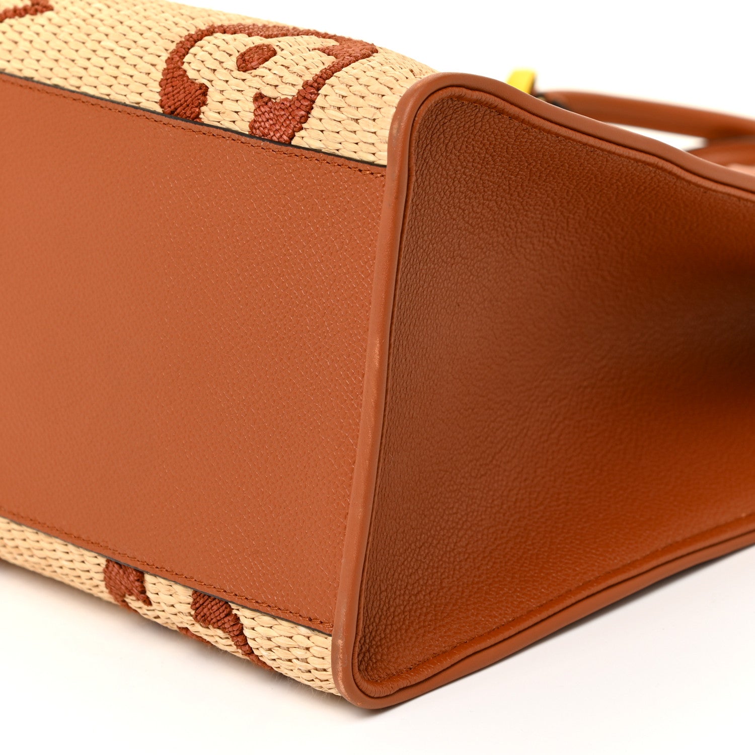 Louis Vuitton Raffia Calfskin Monogram Giant Onthego GM Tan 8 of 12