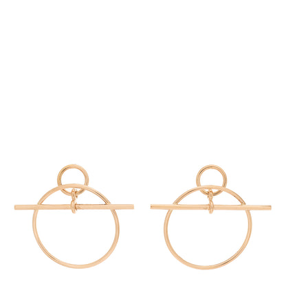 Hermes 18K Rose Gold PM Loop Earrings 1 of 4